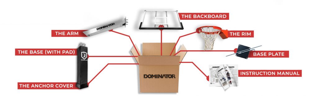  Dominator Premium Inground Adjustable Basketball Hoop