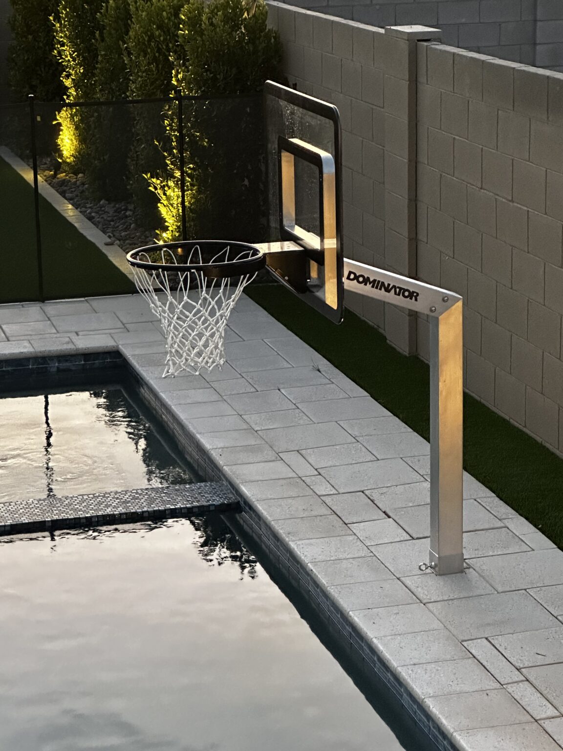 Aluminum Poolside In Ground Basketball Hoop Dominator